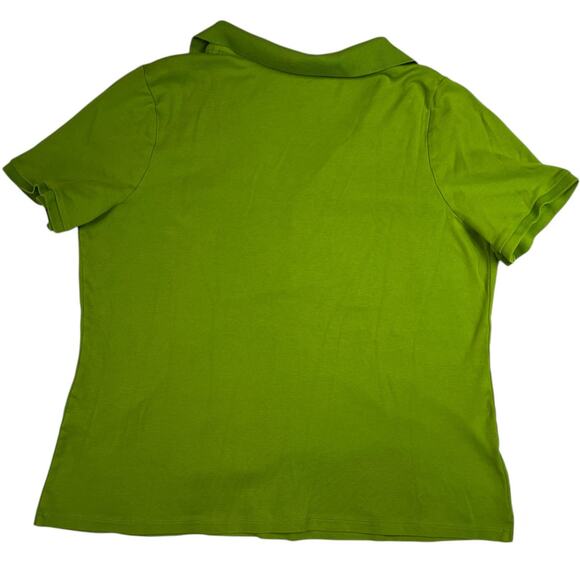 Lane Bryant Polo Style Top Plus Size 14/16 Green 100% Liquid Cotton - Picture 6 of 12